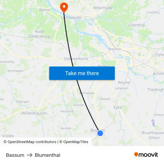 Bassum to Blumenthal map