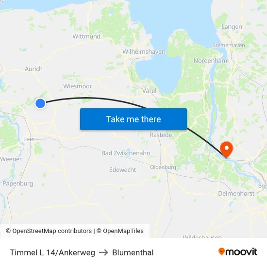 Timmel L 14/Ankerweg to Blumenthal map
