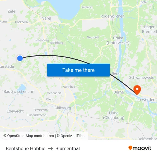 Bentshöhe Hobbie to Blumenthal map