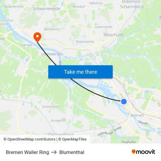 Bremen Waller Ring to Blumenthal map