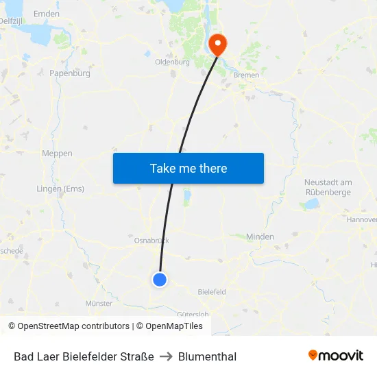 Bad Laer Bielefelder Straße to Blumenthal map