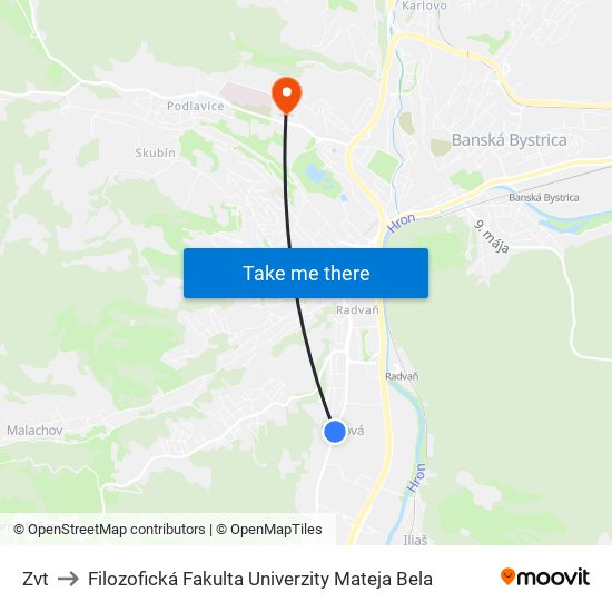 Zvt to Filozofická Fakulta Univerzity Mateja Bela map