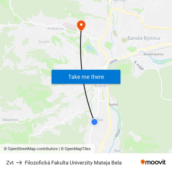 Zvt to Filozofická Fakulta Univerzity Mateja Bela map