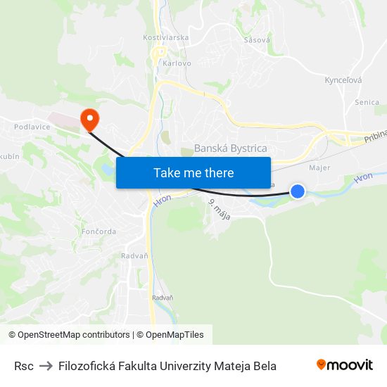 Rsc to Filozofická Fakulta Univerzity Mateja Bela map