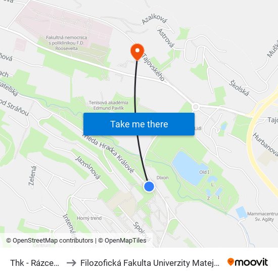 Thk - Rázcestie to Filozofická Fakulta Univerzity Mateja Bela map