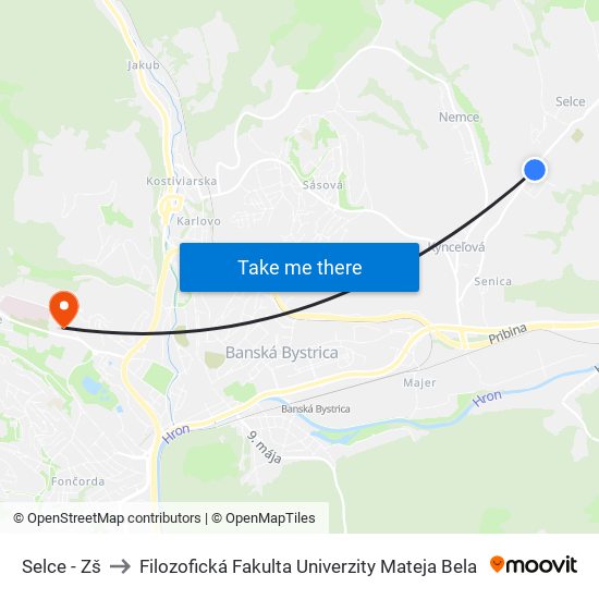 Selce - Zš to Filozofická Fakulta Univerzity Mateja Bela map