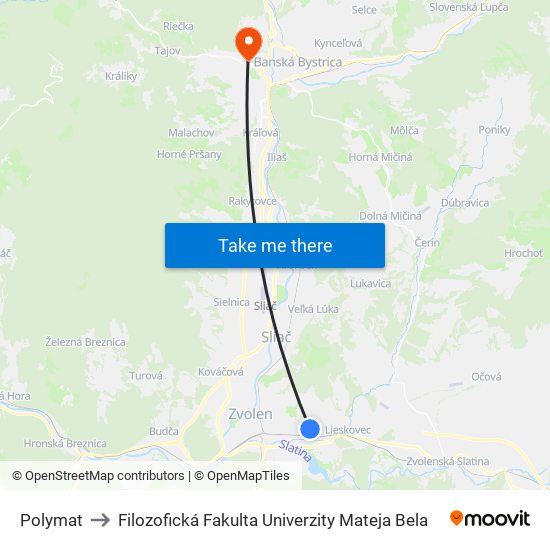 Polymat to Filozofická Fakulta Univerzity Mateja Bela map