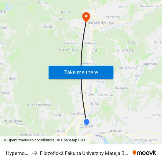 Hypernova to Filozofická Fakulta Univerzity Mateja Bela map