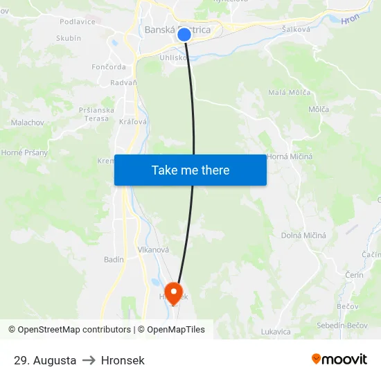 29. Augusta to Hronsek map