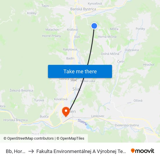 Bb, Horáreň to Fakulta Environmentálnej A Výrobnej Technicky Tuzvo map