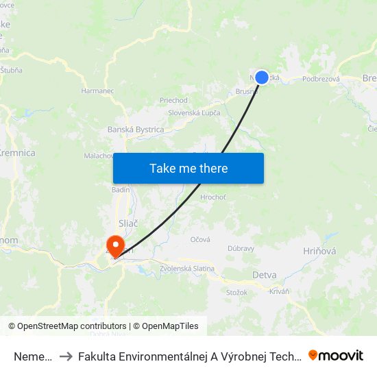 Nemecká to Fakulta Environmentálnej A Výrobnej Technicky Tuzvo map