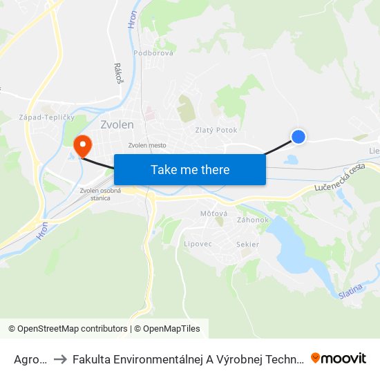 Agrozet to Fakulta Environmentálnej A Výrobnej Technicky Tuzvo map