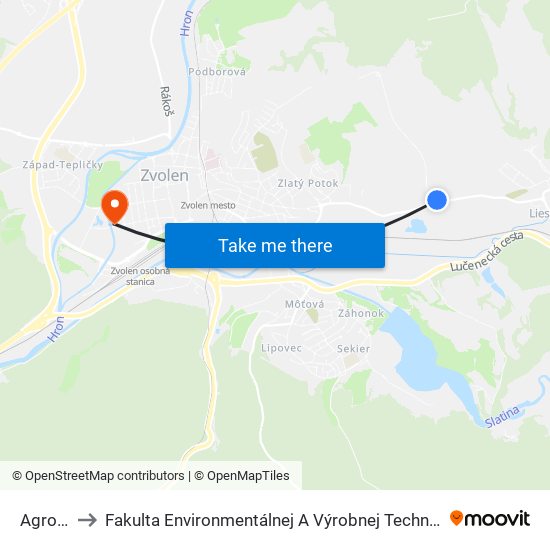 Agrozet to Fakulta Environmentálnej A Výrobnej Technicky Tuzvo map