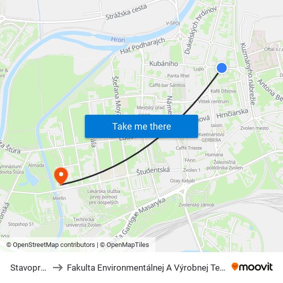 Stavoprojekt to Fakulta Environmentálnej A Výrobnej Technicky Tuzvo map