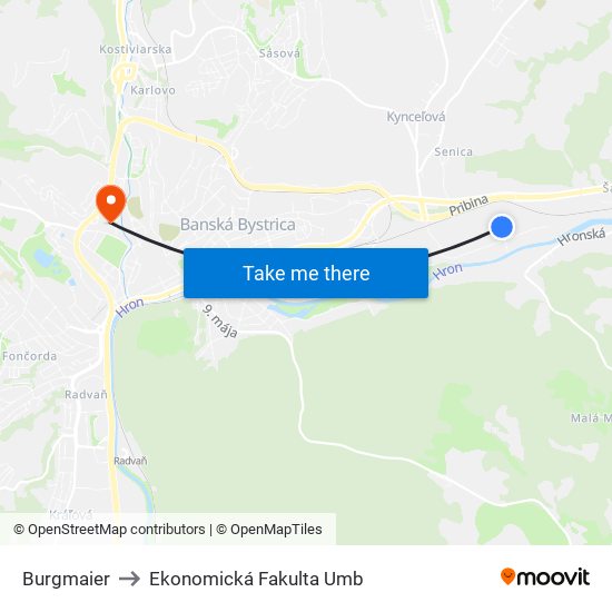 Burgmaier to Ekonomická Fakulta Umb map