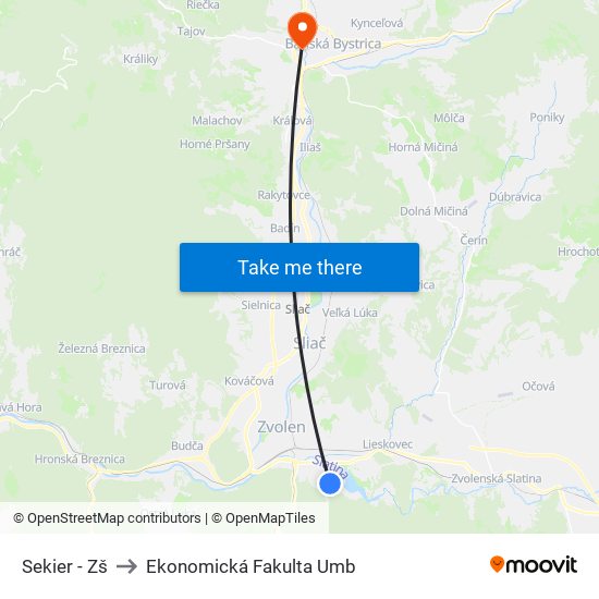 Sekier - Zš to Ekonomická Fakulta Umb map