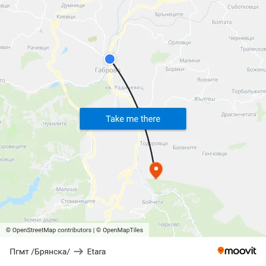 Пгмт /Брянска/ to Etara map