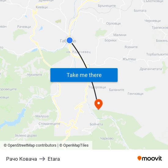 Рачо Ковача to Etara map