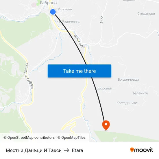 Местни Данъци И Такси to Etara map