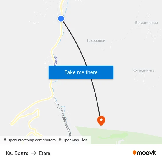 Кв. Болта to Etara map