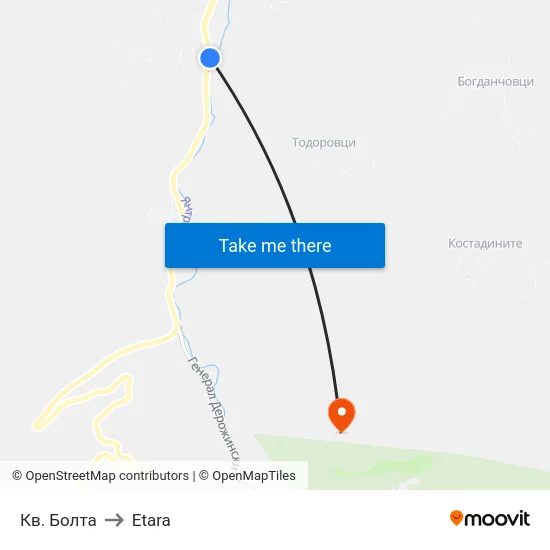 Кв. Болта to Etara map