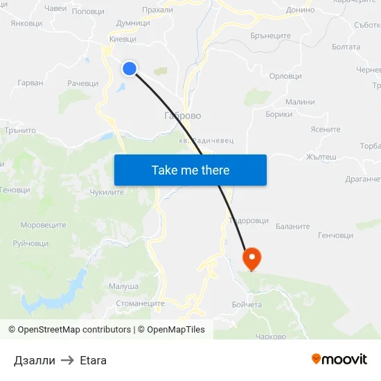 Дзалли to Etara map