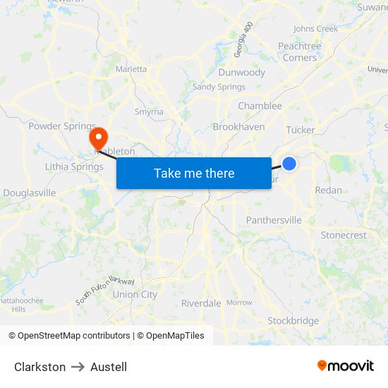 Clarkston to Clarkston map