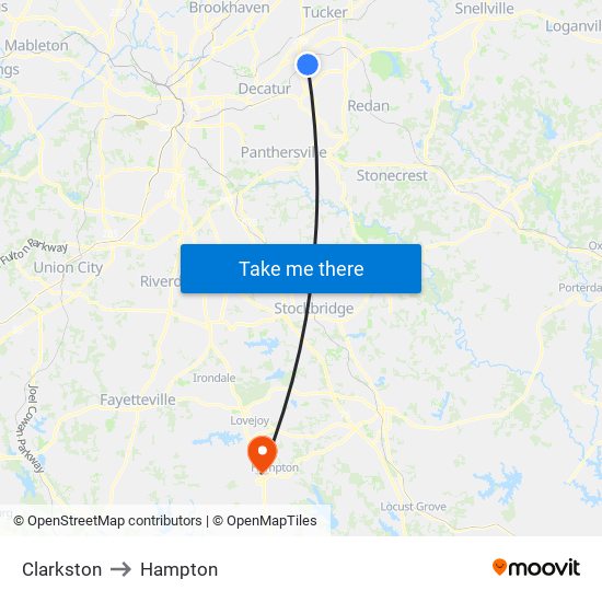 Clarkston to Clarkston map