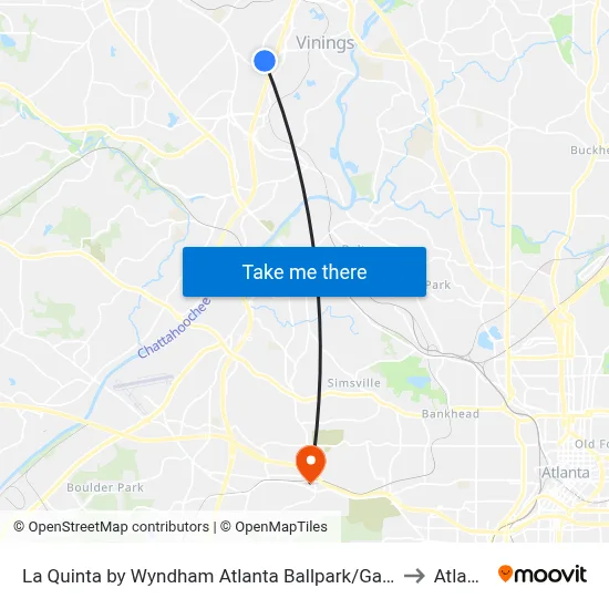 La Quinta by Wyndham Atlanta Ballpark/Galleria to Atlanta map