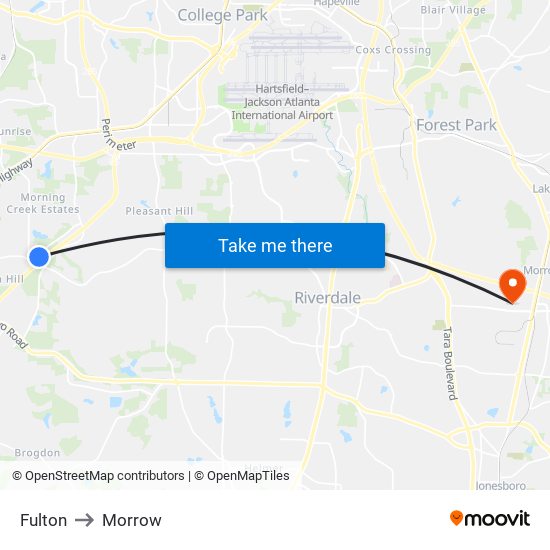 Fulton to Morrow map