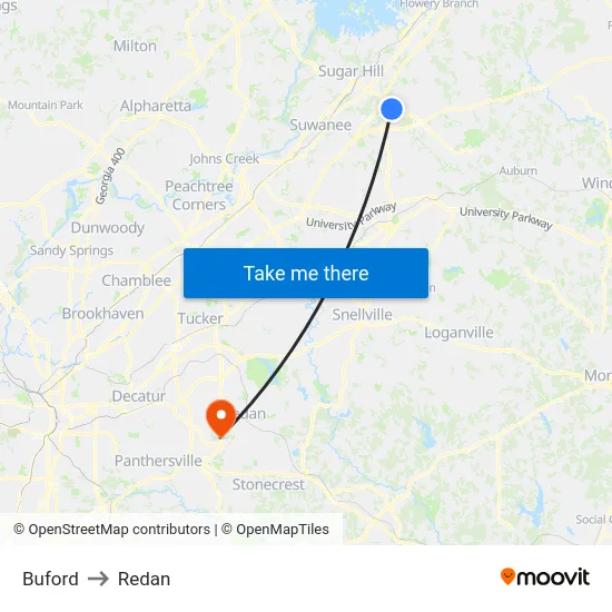 Buford to Redan map