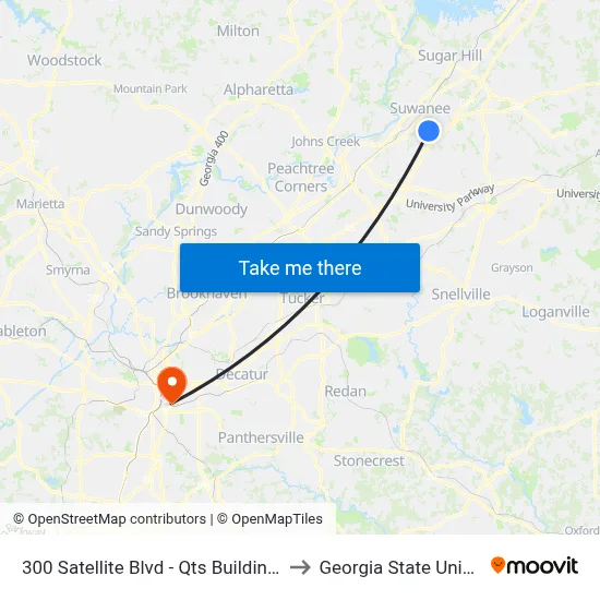 300 Satellite Blvd - Qts Building (2nd E to Georgia State University map