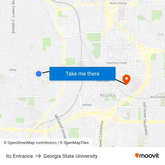 Itc Entrance to Georgia State University map