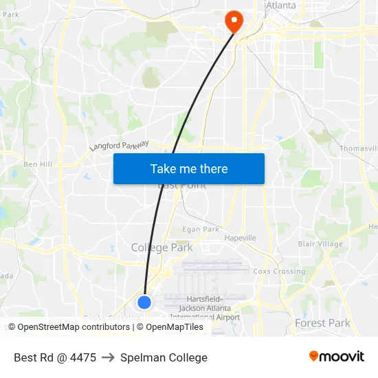 Best Rd @ 4475 to Spelman College map
