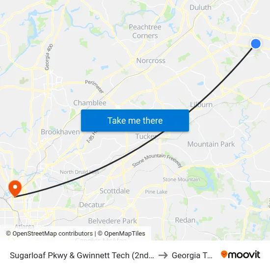 Sugarloaf Pkwy & Gwinnett Tech (2nd Entr to Georgia Tech map