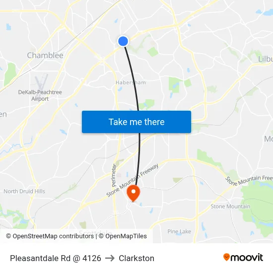 Pleasantdale Rd @ 4126 to Clarkston map
