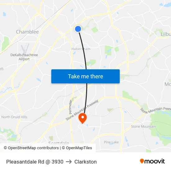 Pleasantdale Rd @ 3930 to Clarkston map