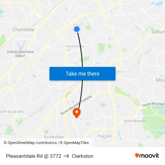 Pleasantdale Rd @ 3772 to Clarkston map