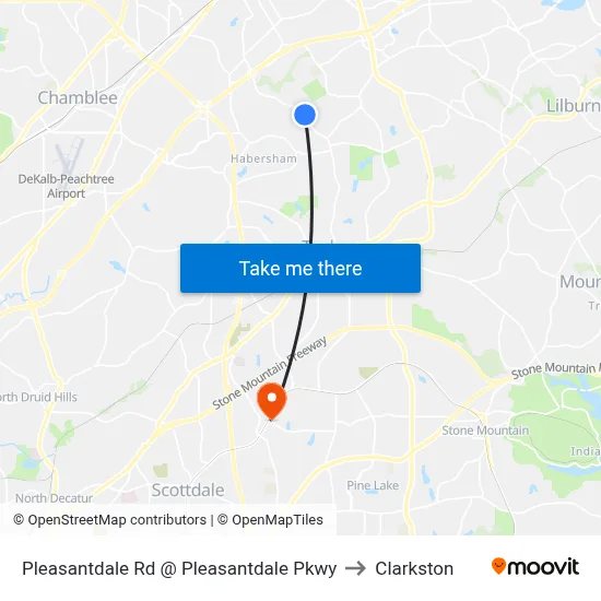 Pleasantdale Rd @ Pleasantdale Pkwy to Clarkston map