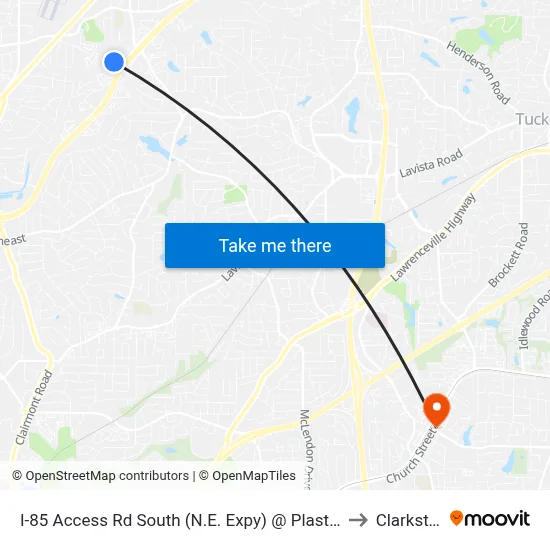 I-85 Access Rd South (N.E. Expy) @ Plaster Rd to Clarkston map