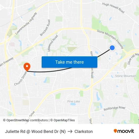 Juliette Rd @ Wood Bend Dr (N) to Clarkston map