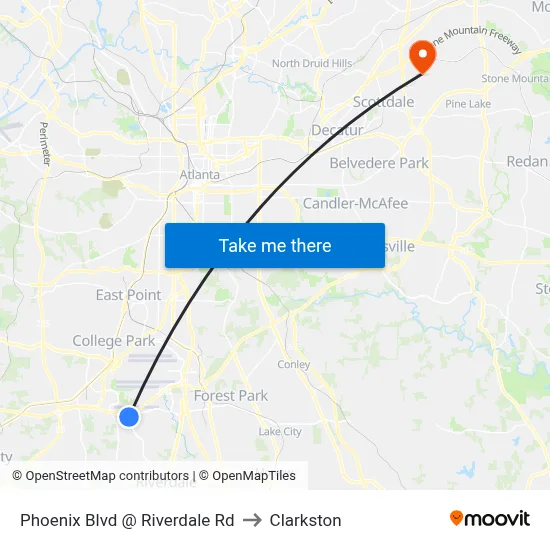 Phoenix Blvd @ Riverdale Rd to Clarkston map
