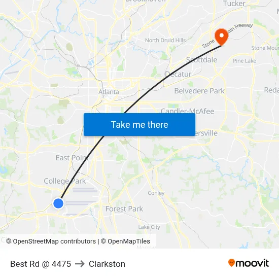 Best Rd @ 4475 to Clarkston map