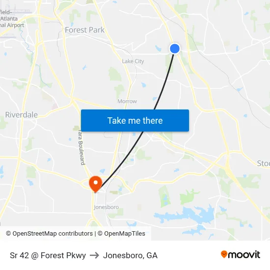 Sr 42 @ Forest Pkwy to Jonesboro, GA map