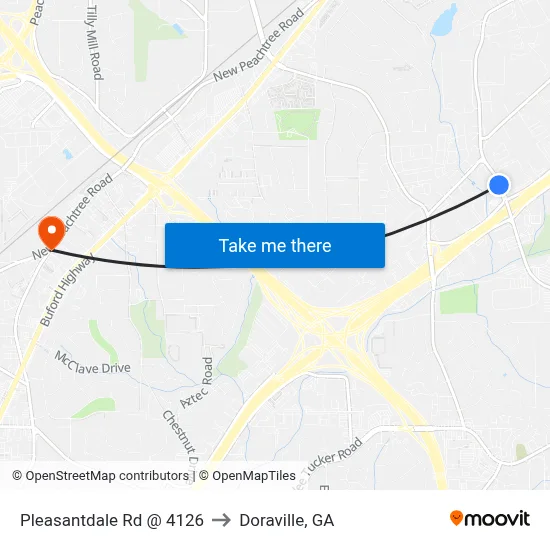 Pleasantdale Rd @ 4126 to Doraville, GA map
