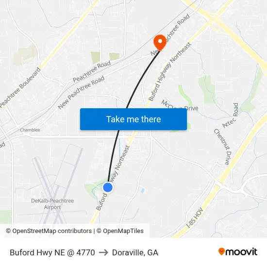 Buford Hwy NE @ 4770 to Doraville, GA map