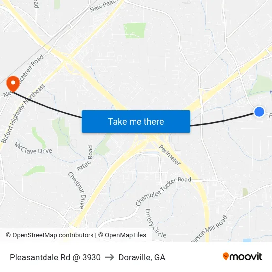 Pleasantdale Rd @ 3930 to Doraville, GA map