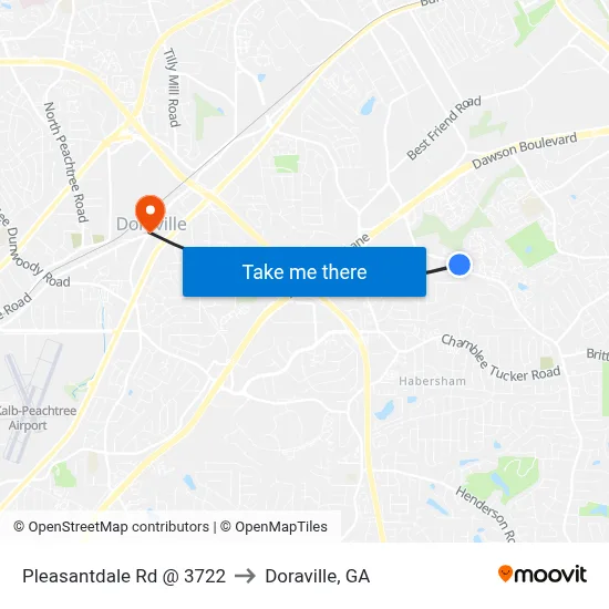 Pleasantdale Rd @ 3722 to Doraville, GA map
