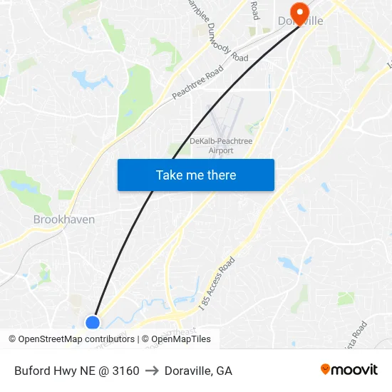 Buford Hwy NE @ 3160 to Doraville, GA map
