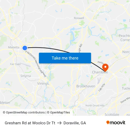 Gresham Rd at Woolco Dr Tt to Doraville, GA map